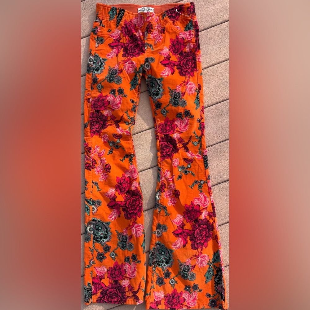 Free people funky corduroy flare jeans